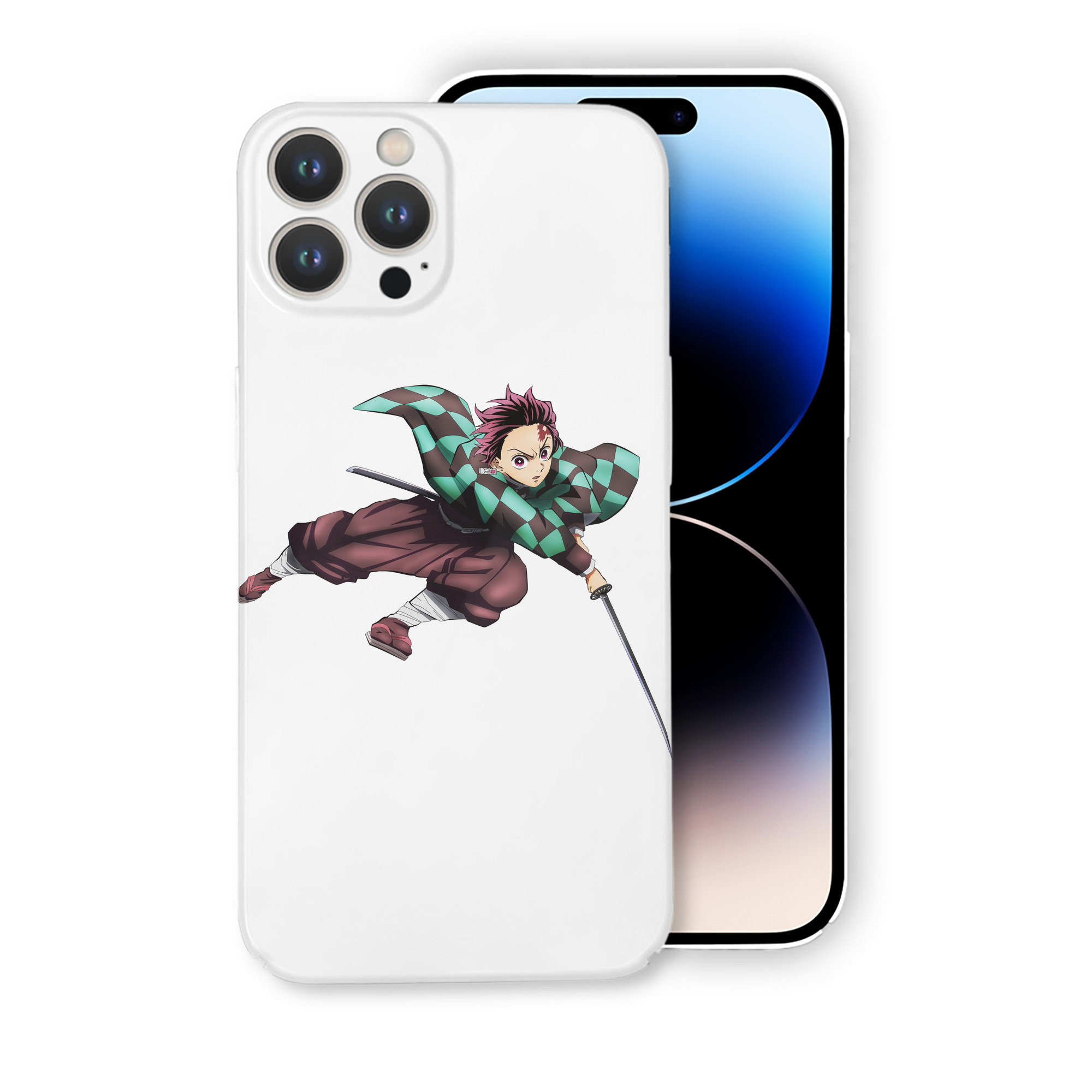 （画像用） 鬼滅の刃 竈門 炭治郎／かまど たんじろう Kamado Tanjirou 【iPhone 14シリーズ対応】ハードケース